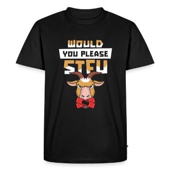 Chèvre, tais-toi, s’il te plaît, tais-toi - T-shirt Premium bio Homme - noir - Devant - Nico (187cm)