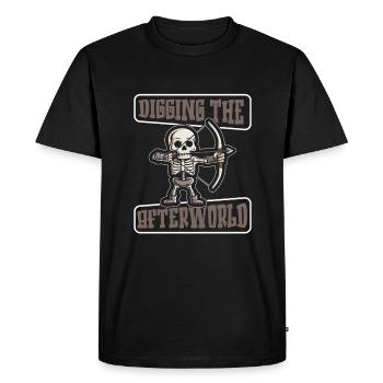 Tir à l’arc Tir à l’arc Archer - T-shirt Premium bio Homme - noir - Devant - Nico (187cm)