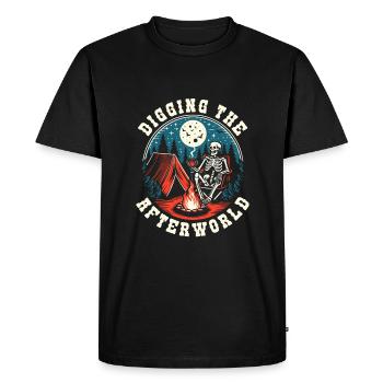 Tent Camping Camping Skeleton - Men's Premium Organic T-Shirt - black - Front - Nico (187cm)