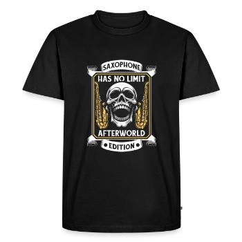 Saxophone Saxophone Crâne - T-shirt Premium bio Homme - noir - Devant - Nico (187cm)