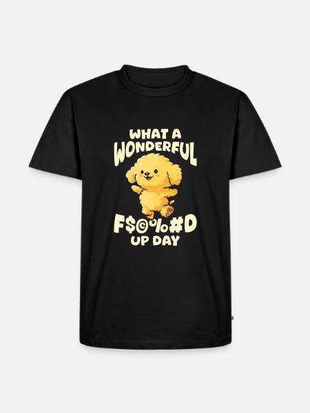 Golden Doodle Fucked Up Day - Men's Premium Organic T-Shirt - black
