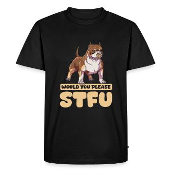 American Bully tais-toi s’il vous plaît Tais-toi - T-shirt Premium bio Homme - noir - Devant - Nico (187cm)