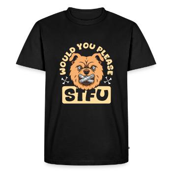 Chow Chow tais-toi s’il te plaît tais-toi - T-shirt Premium bio Homme - noir - Devant - Nico (187cm)