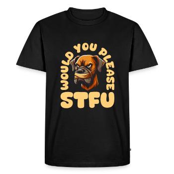 Grand Danois, taisez-vous, s’il vous plaît, taisez-vous - T-shirt Premium bio Homme - noir - Devant - Nico (187cm)