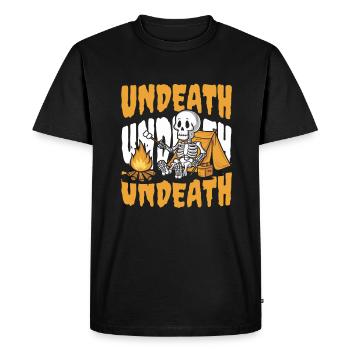 Tent Camping Camping Skeleton Undeath - Men's Premium Organic T-Shirt - black - Front - Nico (187cm)
