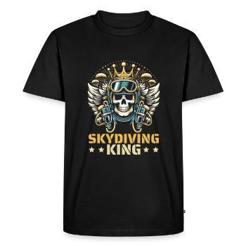 Crâne de parachutiste parachutiste - T-shirt Premium bio Homme - noir - Devant - Nico (187cm)