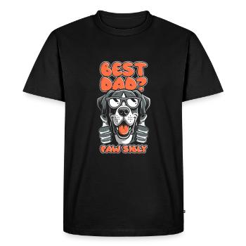 Great Dane Father Best Dad Pawsibly - Men's Premium Organic T-Shirt - black - Front - Nico (187cm)