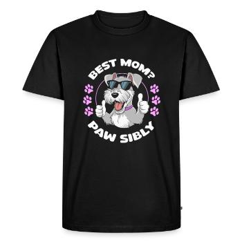 Schnauzer Mutter Best Mom Pawsibly - Men's Premium Organic T-Shirt - black - Front - Nico (187cm)