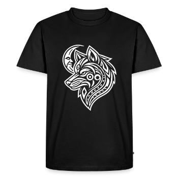 Wolf Moon Phases - Men's Premium Organic T-Shirt - black - Front - Nico (187cm)
