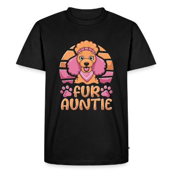 Caniche chien tante pour tante - T-shirt Premium bio Homme - noir - Devant - Nico (187cm)