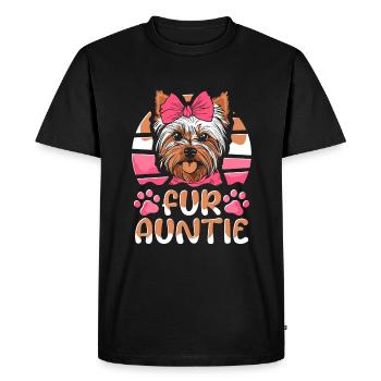 Yorkshire Terrier Chien Tante Pour Tante - T-shirt Premium bio Homme - noir - Devant - Nico (187cm)