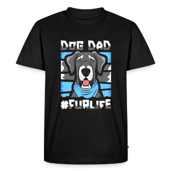 Great Dane Father Dog Dad For Life - Men's Premium Organic T-Shirt - black - Front - Nico (187cm)