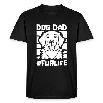 Golden Retriever Chien Papa Pour La Vie - T-shirt Premium bio Homme - noir - Devant - Nico (187cm)