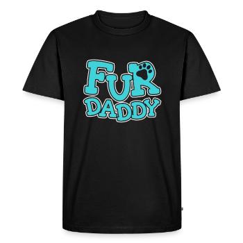 Chien Chien à quatre pattes Papa Pour Papa - T-shirt Premium bio Homme - noir - Devant - Nico (187cm)