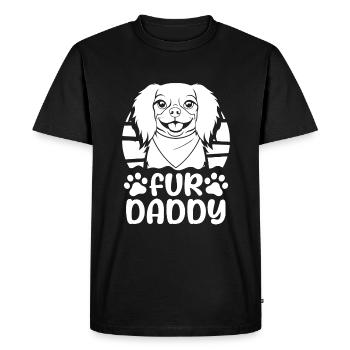 King Charles Cavalier Chien Papa Pour Papa - T-shirt Premium bio Homme - noir - Devant - Nico (187cm)