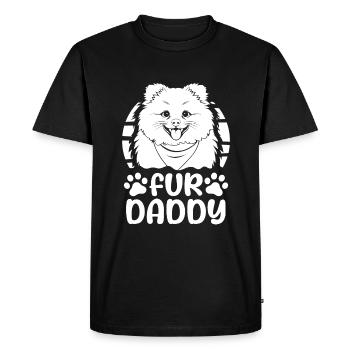 Chien de Poméranie Papa Pour Papa - T-shirt Premium bio Homme - noir - Devant - Nico (187cm)