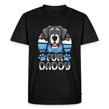 Dogue Allemand Père Chien Papa Pour Papa - T-shirt Premium bio Homme - noir - Devant - Nico (187cm)