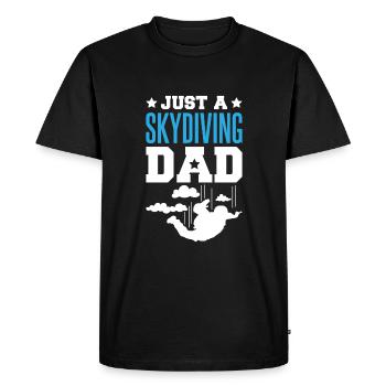 Père parachutiste parachutiste - T-shirt Premium bio Homme - noir - Devant - Nico (187cm)