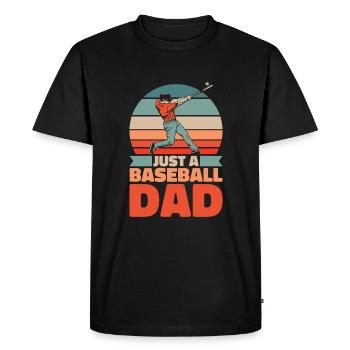 Baseball Vater Juste un papa de baseball - T-shirt Premium bio Homme - noir - Devant - Nico (187cm)