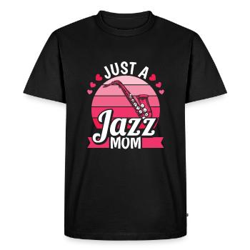 Jazz Music Just A Jazz Mom - Men's Premium Organic T-Shirt - black - Front - Nico (187cm)