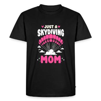 Parachutiste Parachutiste Parachutiste Mère - T-shirt Premium bio Homme - noir - Devant - Nico (187cm)
