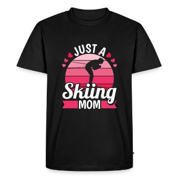 Ski Après-ski Maman Juste une Maman Skieuse - T-shirt Premium bio Homme - noir - Devant - Nico (187cm)