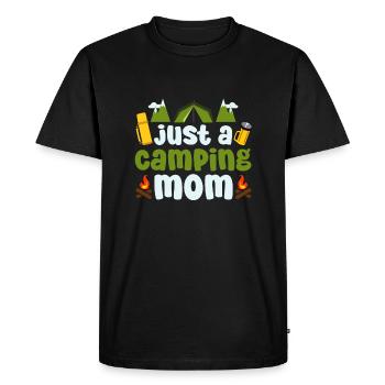Tent Camping Camping Just A Camping Mom - Men's Premium Organic T-Shirt - black - Front - Nico (187cm)