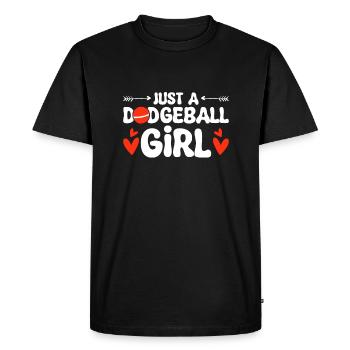 Völkerball juste une fille de ballon chasseur - T-shirt Premium bio Homme - noir - Devant - Nico (187cm)