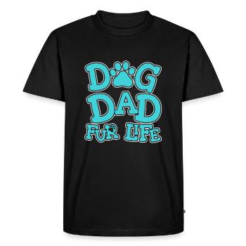 Dog Four-legged Dog Dad for Life - Men's Premium Organic T-Shirt - black - Front - Nico (187cm)
