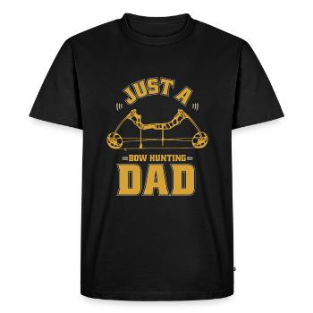 Chasse à l’arc Chasse à l’arc Juste un papa de chasse à l’arc - T-shirt Premium bio Homme - noir - Devant - Nico (187cm)