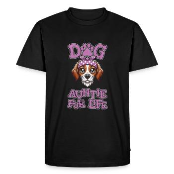 Brittany Spaniel Dog Aunt For Life - Men's Premium Organic T-Shirt - black - Front - Nico (187cm)