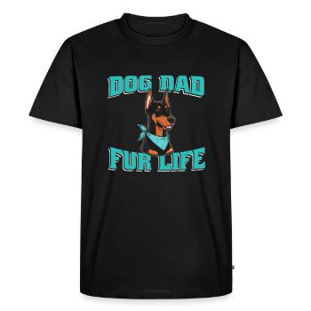 Doberman Dog Dad For Life - T-shirt Premium bio Homme - noir - Devant - Nico (187cm)