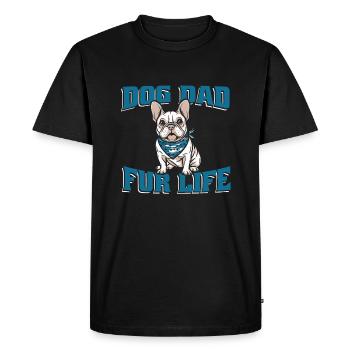 French Bulldog Dog Dad Fur Life - Men's Premium Organic T-Shirt - black - Front - Nico (187cm)