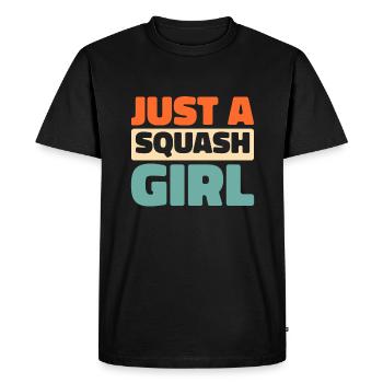 Squash juste une fille de squash - T-shirt Premium bio Homme - noir - Devant - Nico (187cm)