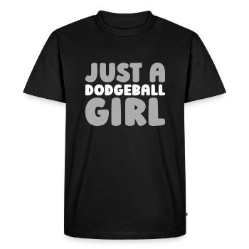 Völkerball juste une fille de ballon chasseur - T-shirt Premium bio Homme - noir - Devant - Nico (187cm)