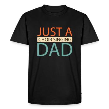 Chanteur de chorale Juste une chorale Chanter papa - T-shirt Premium bio Homme - noir - Devant - Nico (187cm)