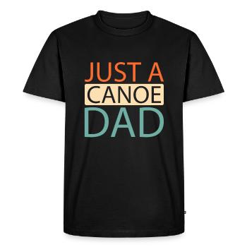 Canoë Canoéiste Juste un papa canoë - T-shirt Premium bio Homme - noir - Devant - Nico (187cm)