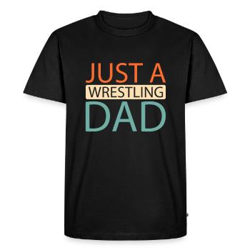 Lutteur Juste un papa lutteur - T-shirt Premium bio Homme - noir - Devant - Nico (187cm)