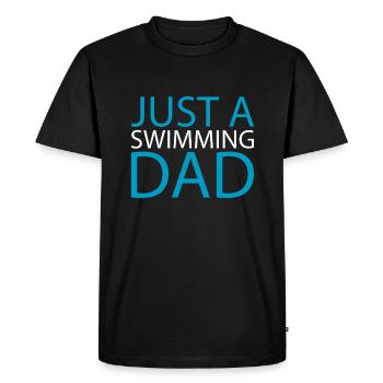 Nageur nageur juste un papa nageur - T-shirt Premium bio Homme - noir - Devant - Nico (187cm)