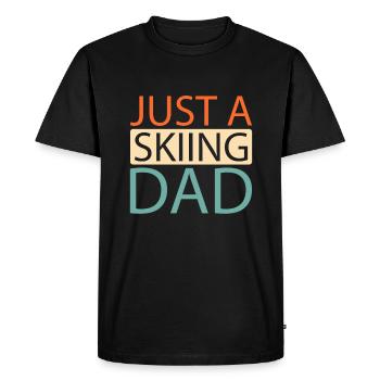 Skiing Après Ski Just A Skiing Dad - Men's Premium Organic T-Shirt - black - Front - Nico (187cm)