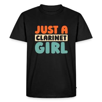 Clarinette : clarinettiste juste une clarinette - T-shirt Premium bio Homme - noir - Devant - Nico (187cm)