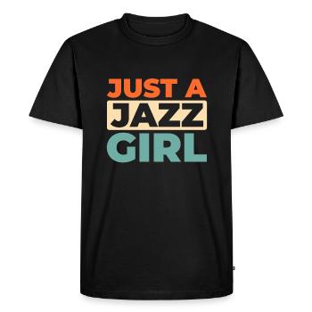 Jazz Music Just A Jazz Girl - Men's Premium Organic T-Shirt - black - Front - Nico (187cm)