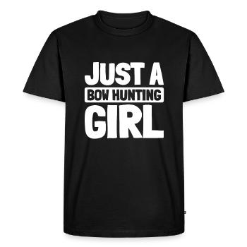 Bow Hunting Bow Hunters Just A Bow Hunting Girl - Men's Premium Organic T-Shirt - black - Front - Nico (187cm)