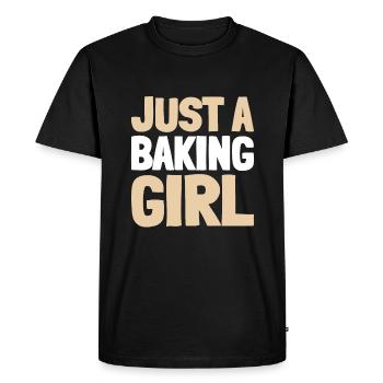 Boulangerie Boulangerie Juste une boulangère - T-shirt Premium bio Homme - noir - Devant - Nico (187cm)
