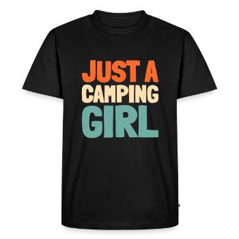 Tent Camping Camping Just A Camping Girl - Men's Premium Organic T-Shirt - black - Front - Nico (187cm)