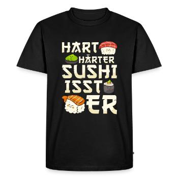 Sushi - Men's Premium Organic T-Shirt - black - Front - Nico (187cm)