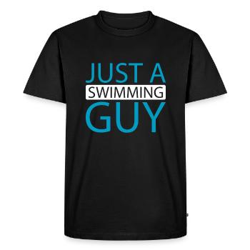 Nageur juste un nageur - T-shirt Premium bio Homme - noir - Devant - Nico (187cm)