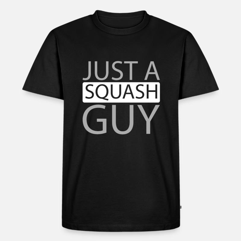 Squash Just A Squash Guy - Männer Premium Bio T-Shirt - Schwarz