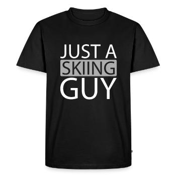 Ski après-ski juste un gars de ski - T-shirt Premium bio Homme - noir - Devant - Nico (187cm)