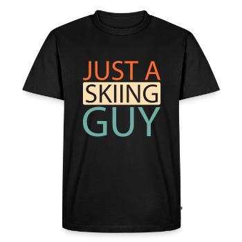 Ski après-ski juste un gars de ski - T-shirt Premium bio Homme - noir - Devant - Nico (187cm)